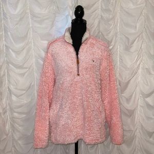 southern shirt sherpa half zip